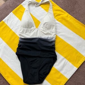 DKNY Ombré Halter Swimsuit, size 10